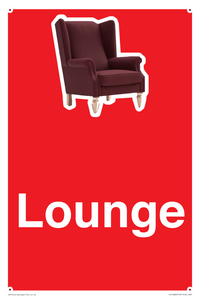 Lounge Dementia Friendly Sign Red